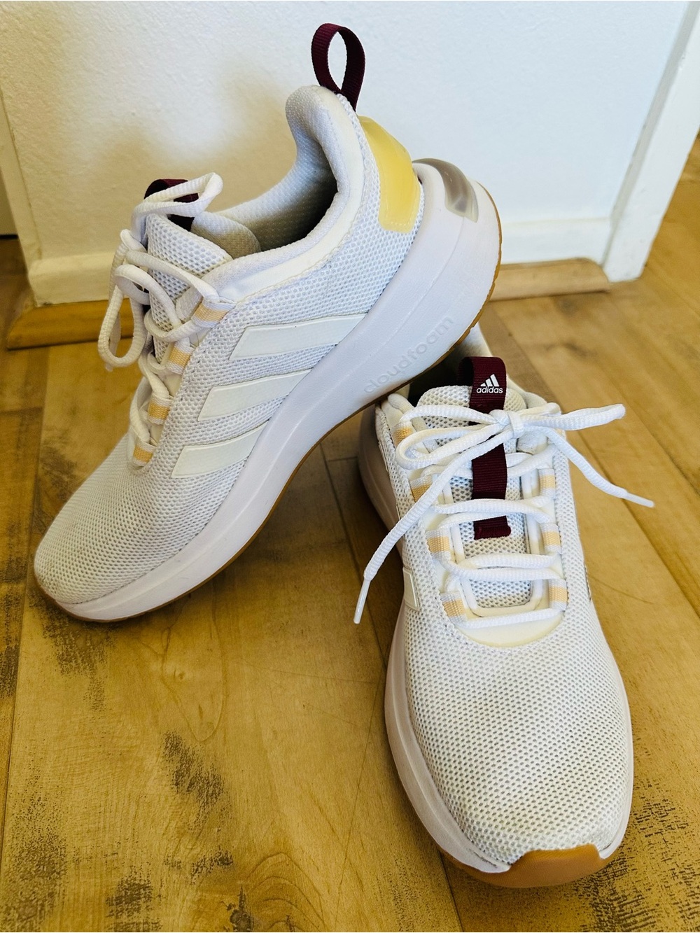 adidas Women's Racer TR23 White/Red Sneakers - Assorted Sizes 6.5